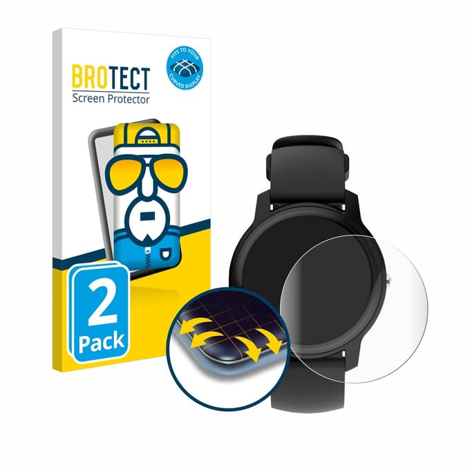 BROTECT - Screenprotector voor Withings Move ECG - Folie Beschermfolie transparant volledig dekking - 2 Stuks