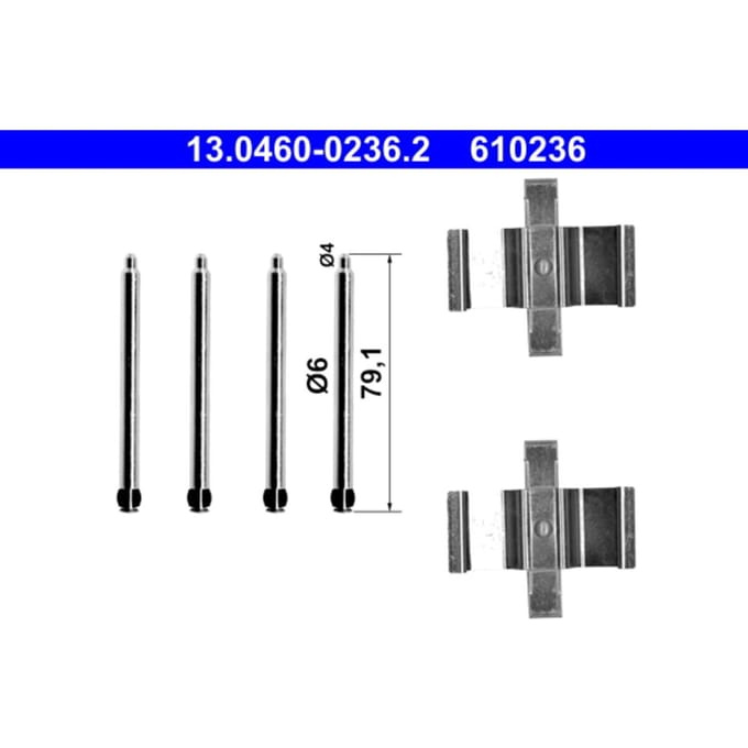 Montageset, remblokset ATE 13.0460-0236.2