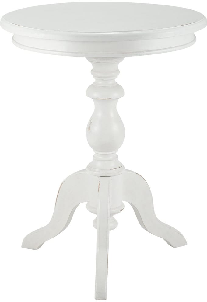 CLP Wiva Bijzettafel - Rond - 50x50 cm - antiek/wit