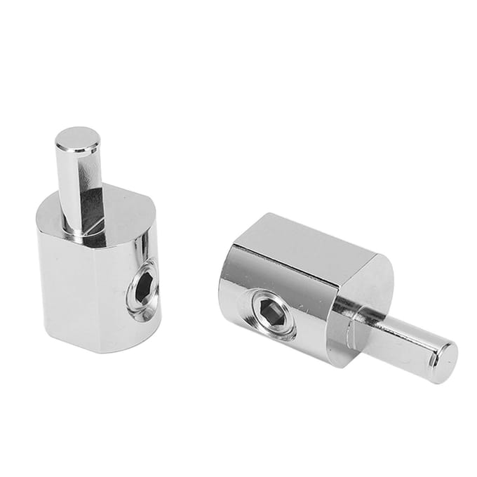 2 stuks Versterker Ingangsverloopadapter 10 Gauge naar 4 Gauge Vernikkeld 6061 Aluminium voor Auto's Boten white