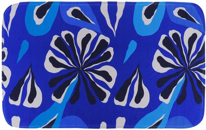 Badmat Design Fantasie - Blauw - Antislip - Microfiber - 75 x 45 cm