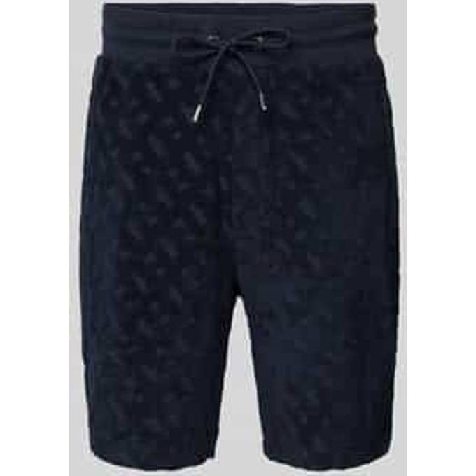 Regular fit bermuda met structuurmotief, model 'Lamson'