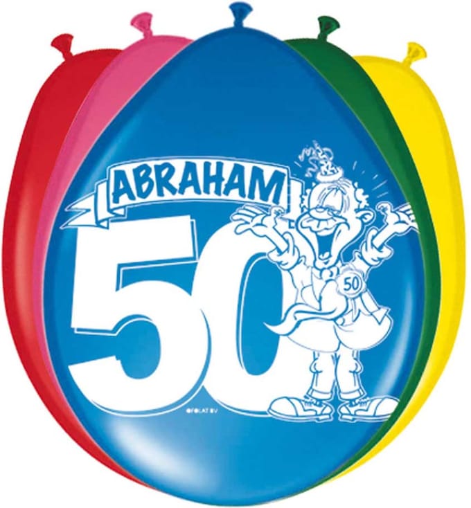 Folat - Ballonnen - 50 Jaar - Abraham - 30cm - 8st.