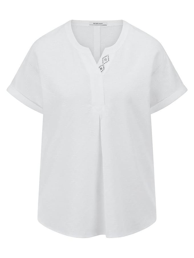 Lange blouse Van Peter Hahn wit