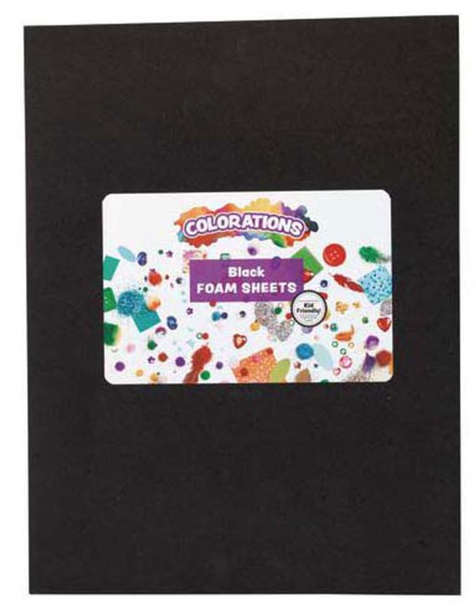 Colorations Foam Vellen Zwart - 10 stuks voor knutselprojecten