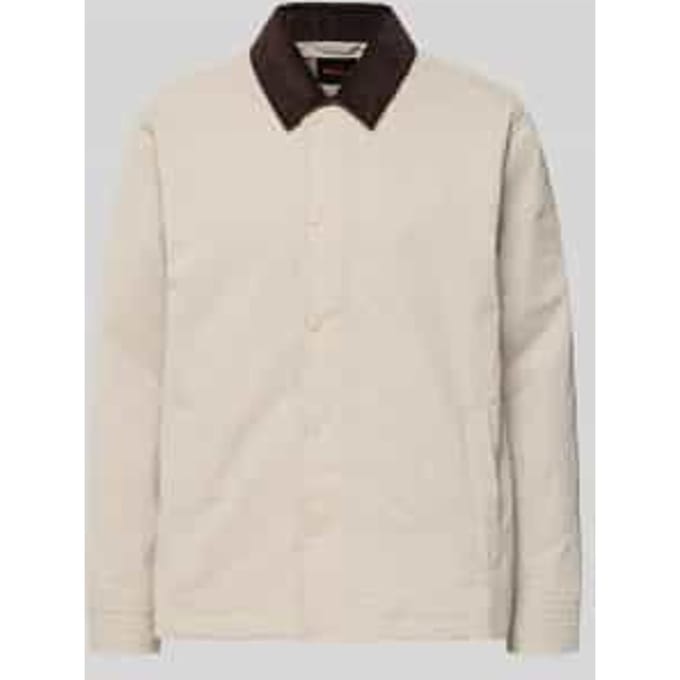 Regular fit Jack met corduroy kraag Model 'LEIDON-ZIP_M'