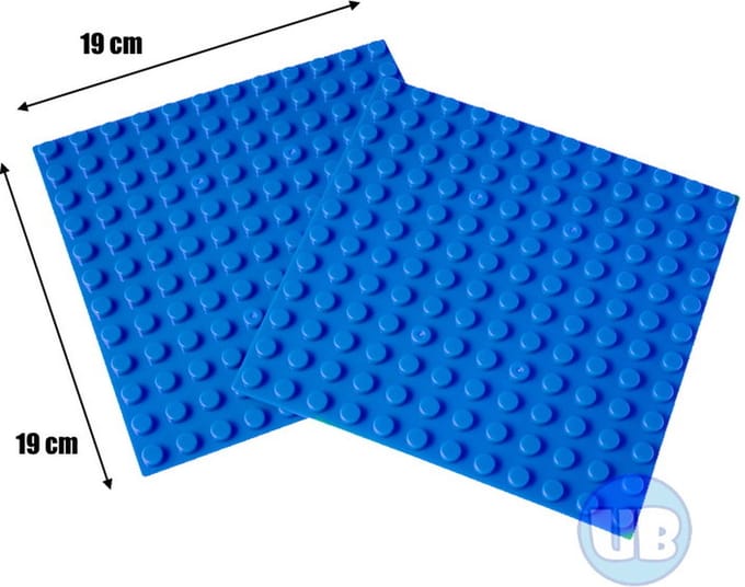 Bouwplaat blauw – 19 x 19 cm – 2 stuks