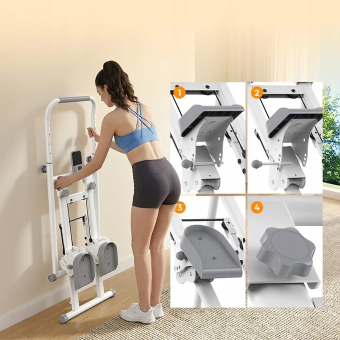 Trap stepper KZYNTH QK7906 met verstelbare home training climber LCD 100KG