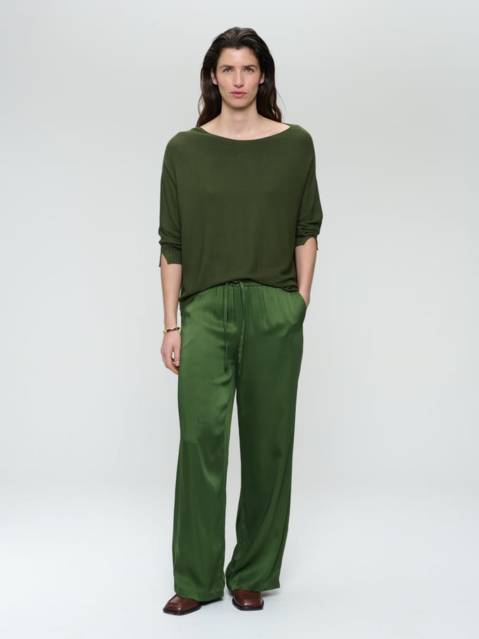 M205 seamless cotton pullover | Verde - Verde / M