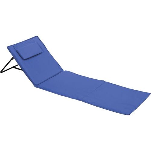 CRIVIT Strandmat met rugsteun 161 x 53 cm (Blauw)