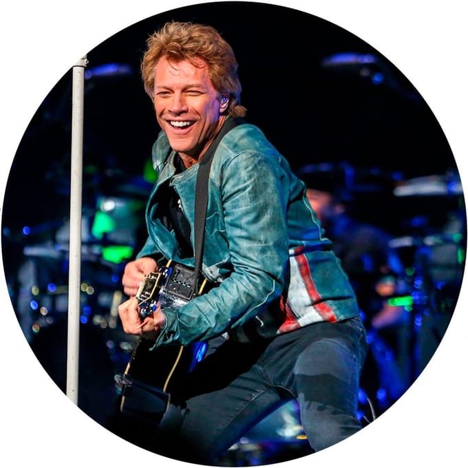 Signs USA - wandbord - dibond - Jon Bon Jovi - Rond 20 cm