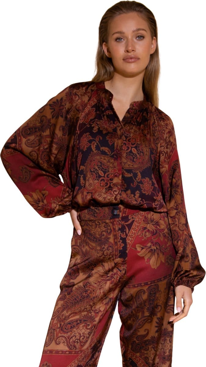 AMAYA Amsterdam Colette Blouse Multi Print Taglia: S | Maglie a manica lunga Outlet | Donna
