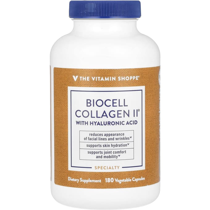 Biocell Collageen II met Hyaluronzuur, 180 Veggie Capsules