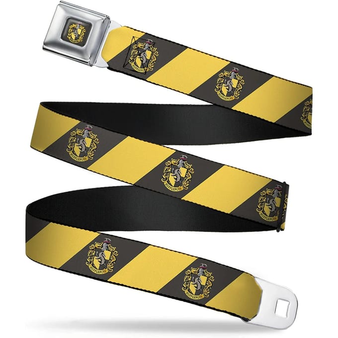 Buckle-Down Harry Potter Hufflepuff Seatbelt Belt - Multi