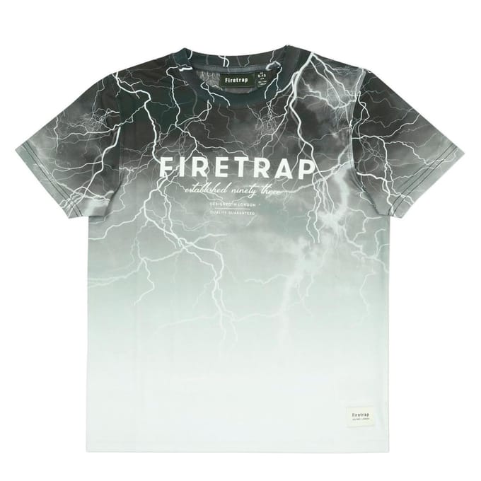Firetrap T-shirt met all-overprint voor jongens (Licht)