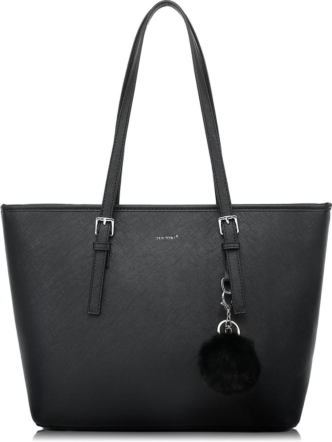 TAN.TOMI Grote Shopper / Schoudertas - Dames - Handtassen - Dames Tas Shopper - Zwart