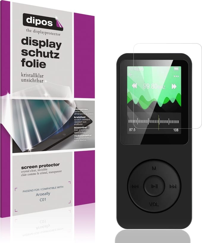 dipos – 4x Beschermfolie geschikt voor Aroeally C01 | Krasbestendige & heldere Screenprotector Ultra-Thin