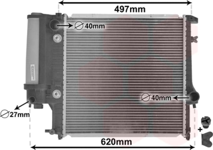 Van Wezel - RADIATOR VOOR BMW 3 E30 1982-1994 17111719136