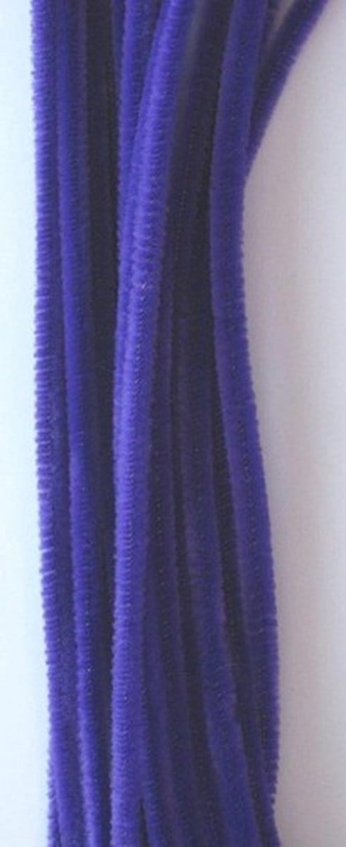 Chenilledraad - 30cm - 6mm - 20 stuks paars