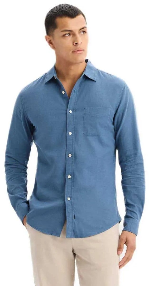 Dockers Slim Original Overhemd Met Lange Mouwen Blauw 2XL Man