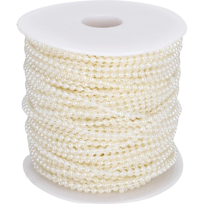 Imitatie Parel Kralenslinger Rond DIY Decoratie Knutsel Kledingaccessoires 3mm beige