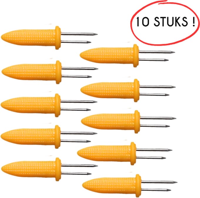 S4D® - Maishouders - Mais Prikkers - Mais Houders - Handig Voor BBQ, Tapas En Snacks - 10 STUKS !