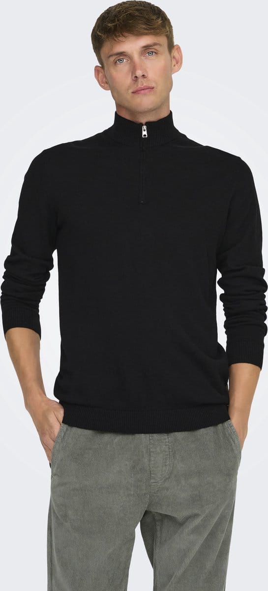 ONLY & SONS - ONSLOUI REG 12 MEL HALF ZIP KNIT NOOS Heren Trui
