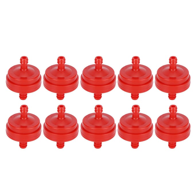 10 Pièces Élément de Filtre à Carburant Remplacement pour Briggs Stratton 298090 298090S Tondeuse à Gazon Rouge