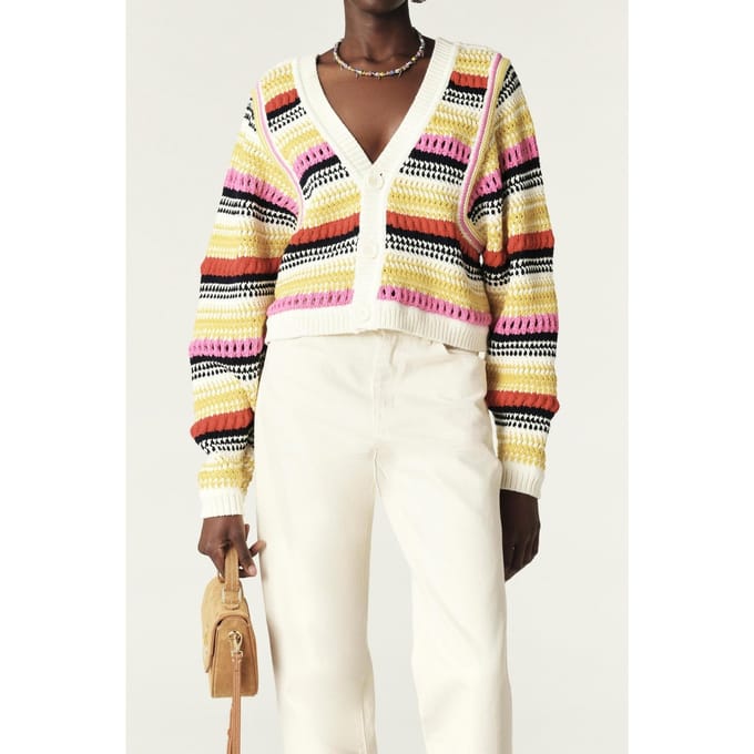 BA&SH Pull Romy Multico Size: L | Cropped Jackets Outlet | Dames | Zwart