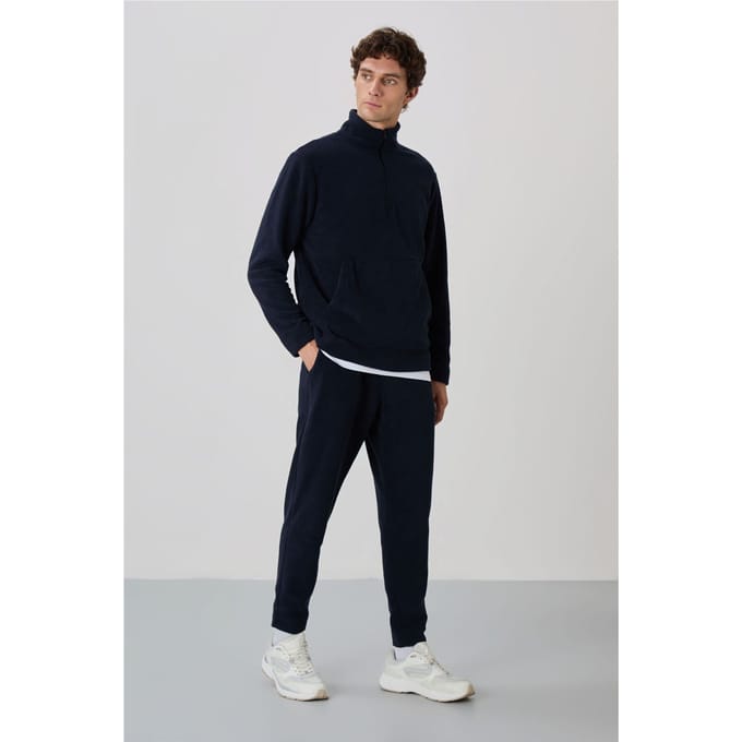 Heren Polyester Fleece Sweatshirt En Broek Set