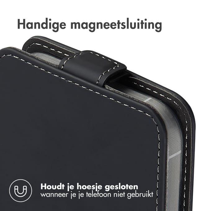 Accezz Hoesje - Geschikt voor Apple iPhone 14 - Flipcase - Zwart