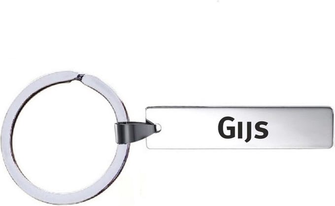 Sleutelhanger Met Naam - Gijs - RVS