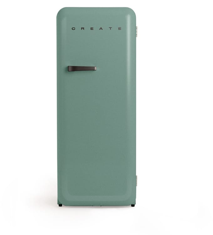 CREATE - Koelkast in retrostijl - Sage - Handvat Zwart - FRIDGE RETRO 281L
