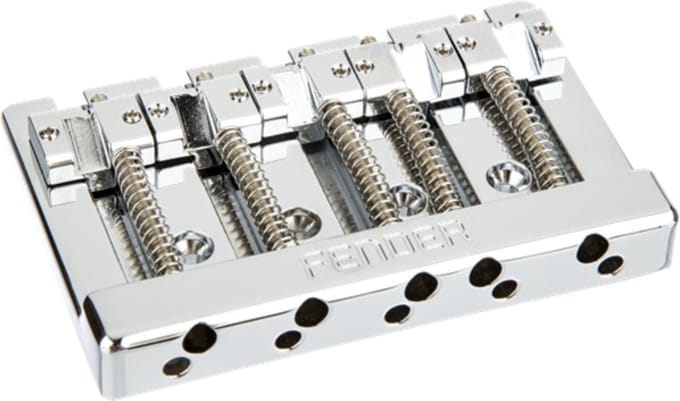 Fender HiMass 5-String Bass Wide Bridge Assembly with Zinc Saddles - Basgitaaronderdeel