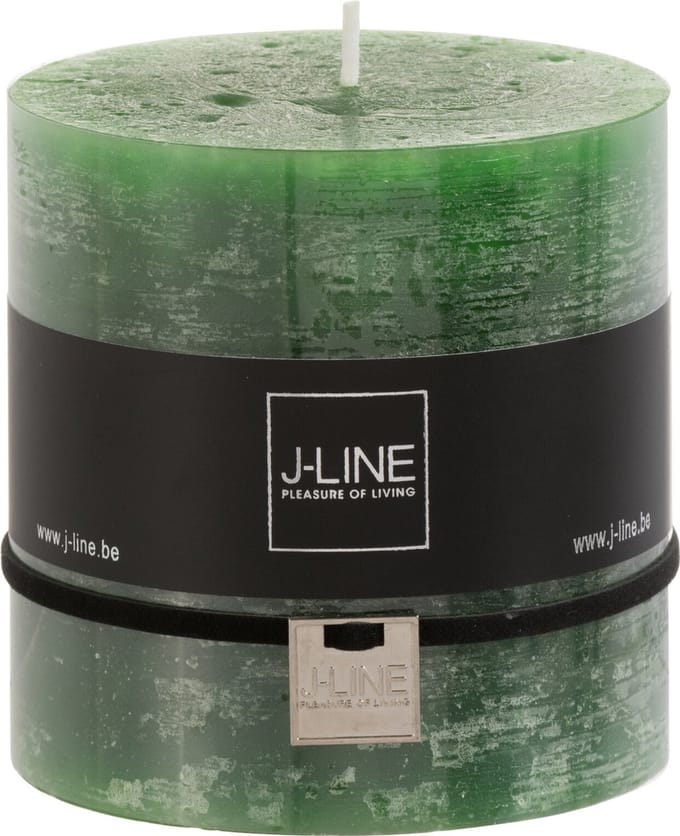 J-Line cilinderkaars - lichtgroen - 65U - 6 stuks