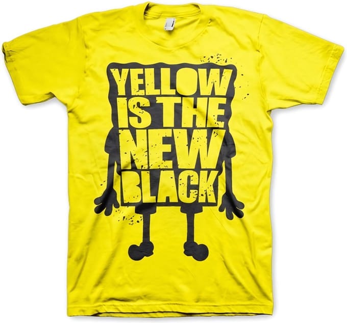 SpongeBob SquarePants Heren Tshirt -XL- Yellow Is The New Black Geel