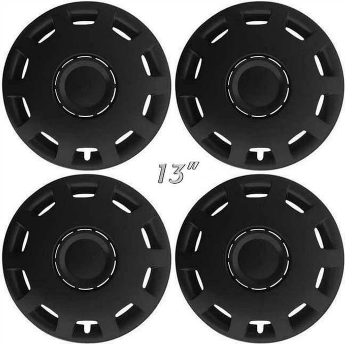 GoodGo Wieldoppen GRANIT-B 13 inch mat zwart. Set a 4 stuks in doos (a.u.b. tekst lezen!)
