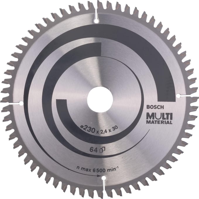 Bosch Multi Material circular saw blade - for wood plastic aluminium non-ferrous metal epoxy abrasive materials