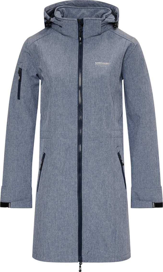 Nordberg Gisella - Softshell Outdoor Zomerjas Dames - Ocean Blue Melange - Maat S