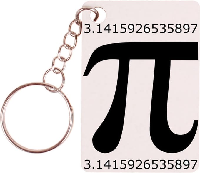 Sleutelhanger 6x4cm - PI - Wiskunde