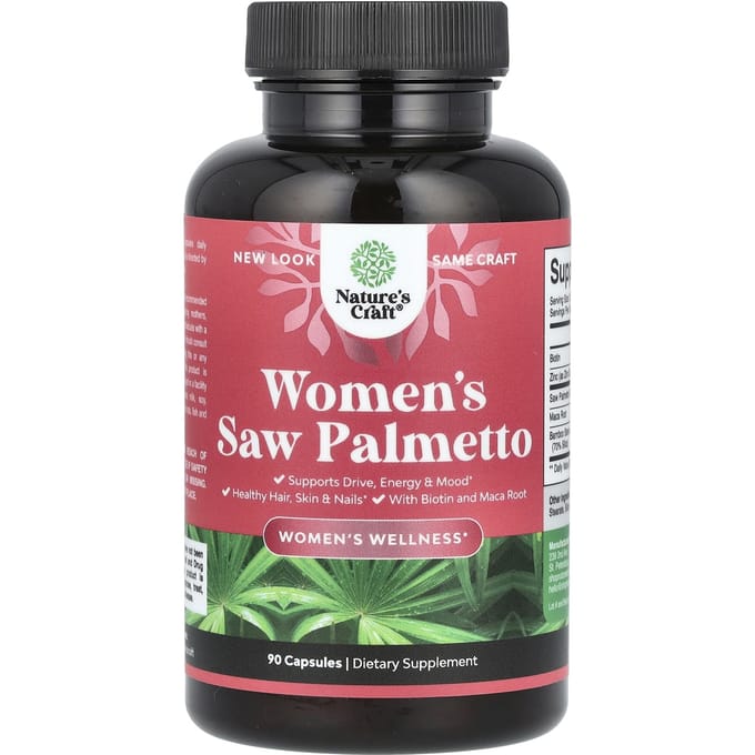Nature's Craft, Zaagpalm voor Vrouwen, 90 Capsules