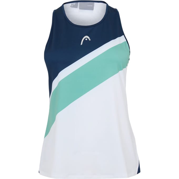Head Tanktop met kleurblokken voor dames (Wit, Marine, Groen)