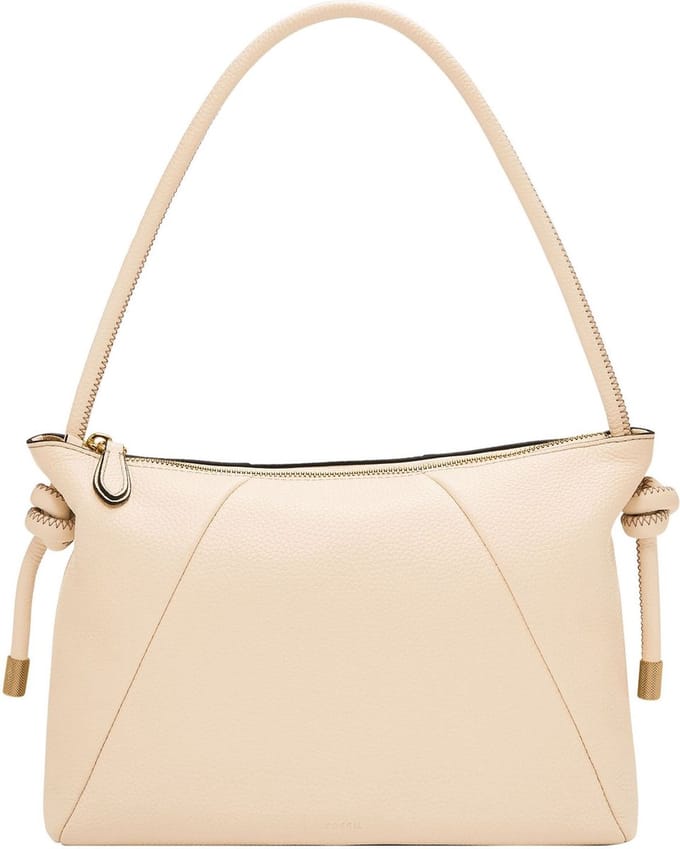 FOSSIL Leren Schoudertas Willa Leather Shoulder Bag Vanilla Crème