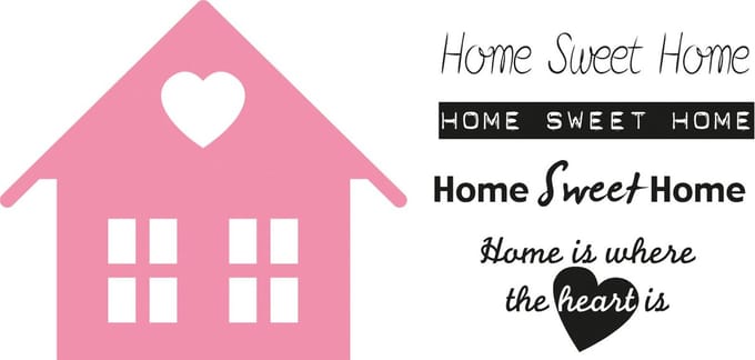 Marianne Design Collectables Snij en Embosstencil - EN - Home sweet home