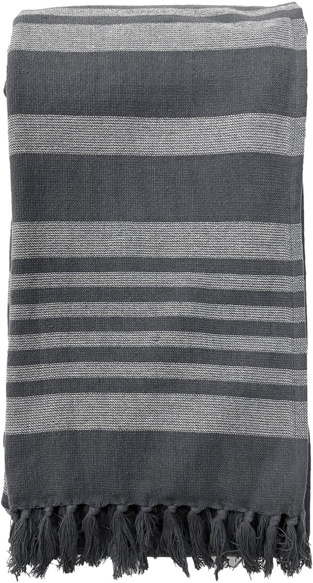 Textino - LOUIS - hamamdoek 180x100 cm - gerecycled - Charcoal Gray - antraciet