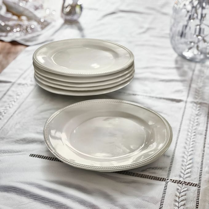 LOBERON Dessertbord set van 6 Norrvik ecru