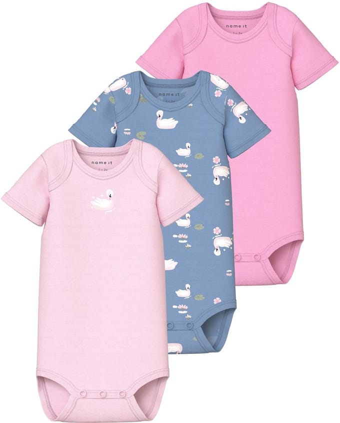 NAME IT - NBFBODY 3P SS SWAN NOOS - Baby - Bodies