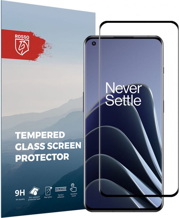 Rosso OnePlus 10 Pro 9H Tempered Glass Screen Protector Zwart