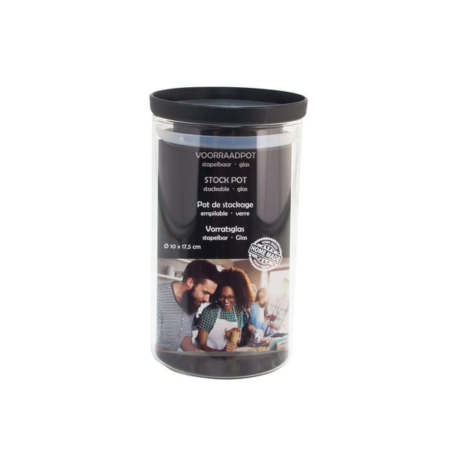 Svenska Living Voorraadpot/ weckpot - stapelbaar - Glas - 10 x 17,5 cm
