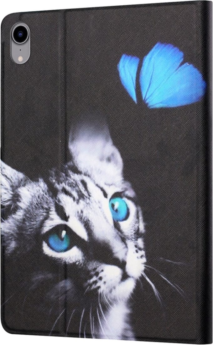 Kat - Vlinder - Bescherm-Etui Map geschikt voor Apple iPad 10 - A16 - 10.9 - 2022 - 2025